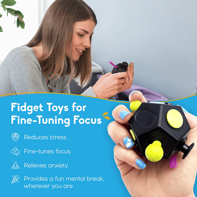 Squishy Fidget Cube Dodecagon 12 caras para reducir la ansie