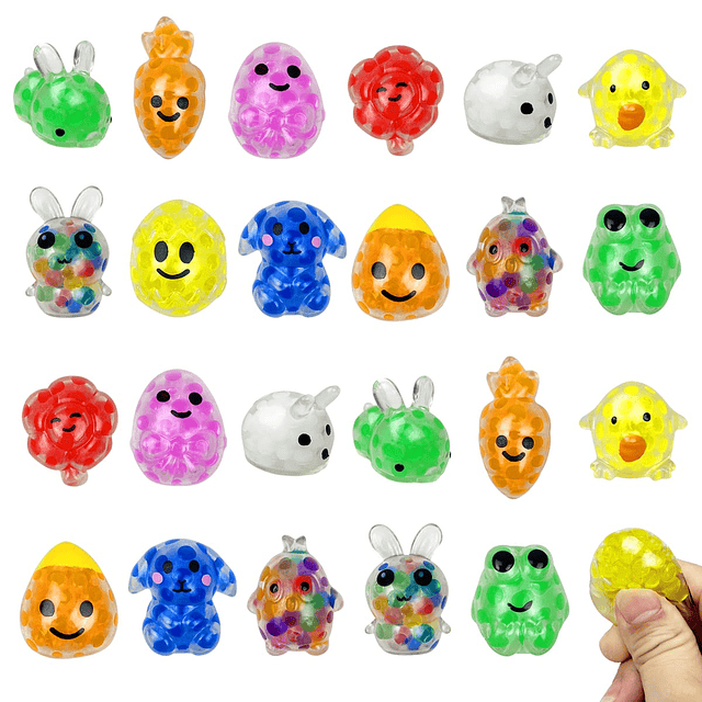 Squishy 24 piezas Mini bolas de estrés de Pascua Squishies j