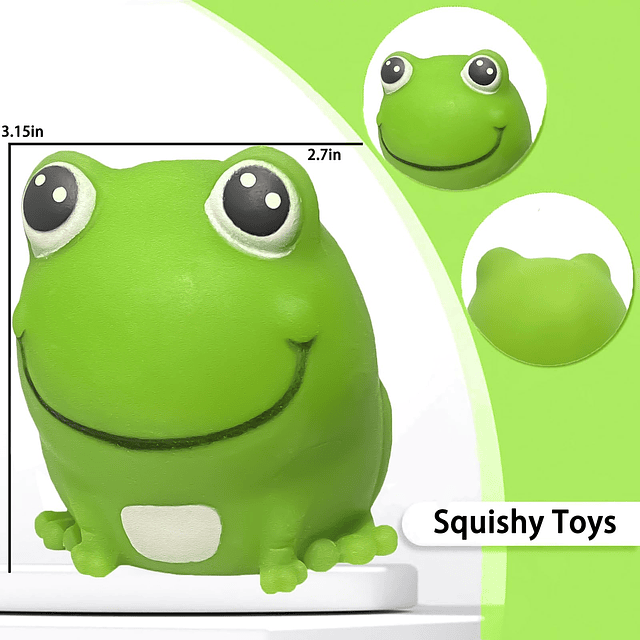 Squishy Bolas de estrés de rana para aliviar la ansiedad, ju