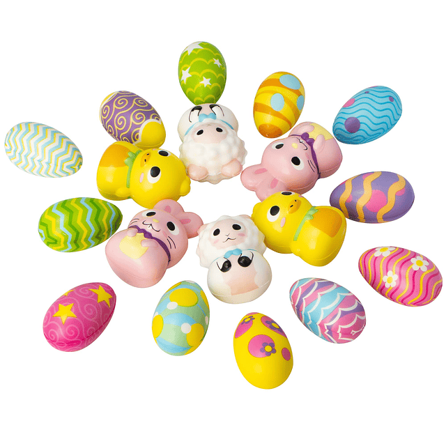 Squishy Juego de 18 juguetes blandos de Pascua de crecimient