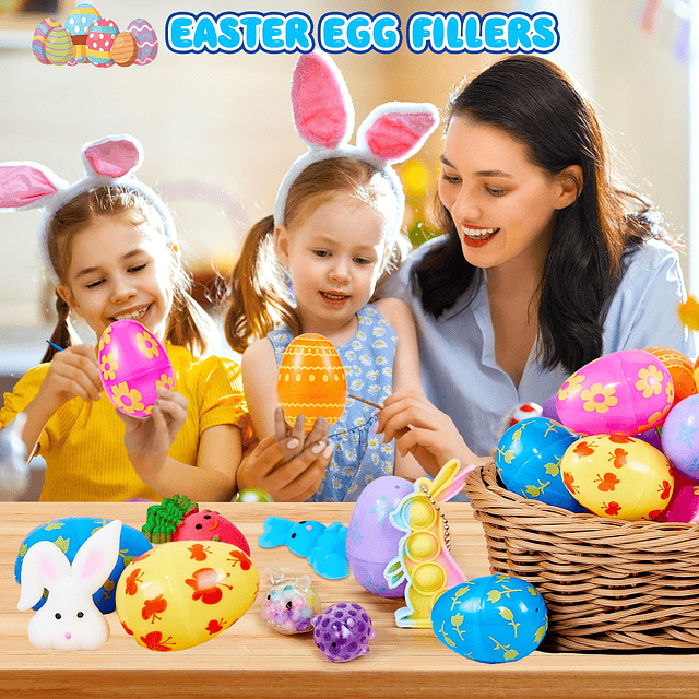 Squishy Paquete de 36 huevos de Pascua con juguetes en el in