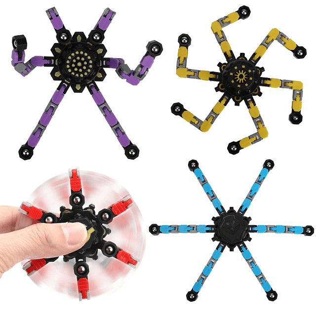 Squishy Paquete de 4 juguetes transformables Fidget Spinner