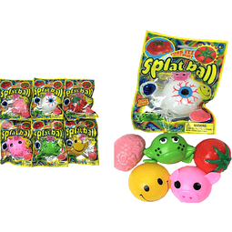 Squishy JARU Splat Ball Bolas antiestrés blandas paquete de