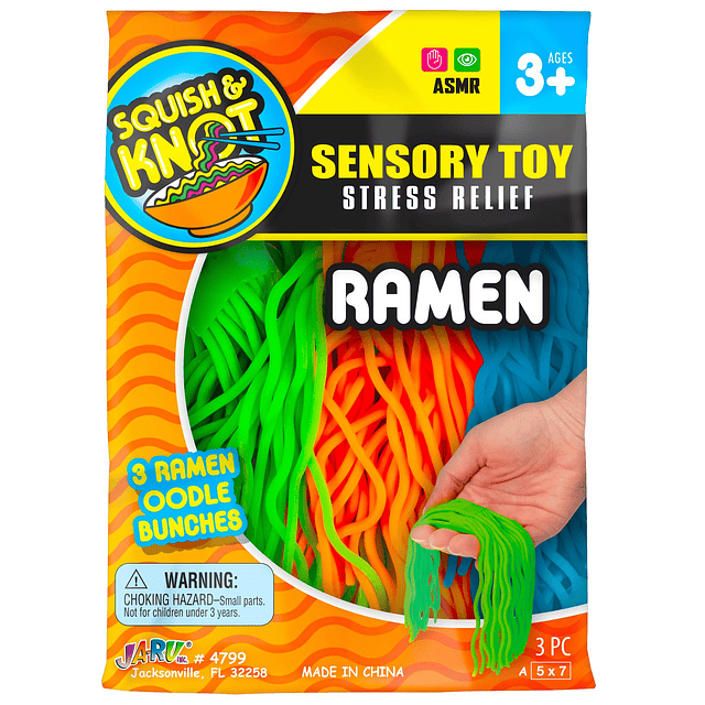 Squishy JARU Ramen Fideos elásticos texturizados 1 paquete d