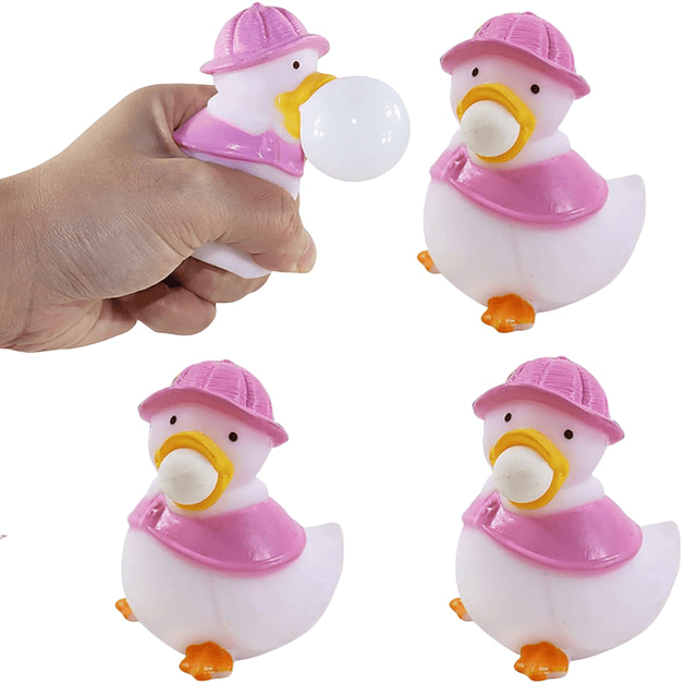 Squishy 1 pieza lindo pato escupir burbujas apretar juguetes