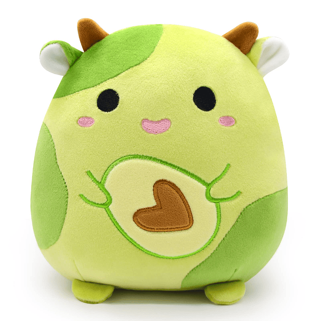 Squishy Almohada de peluche de vaca de aguacate, 8 pulgadas,