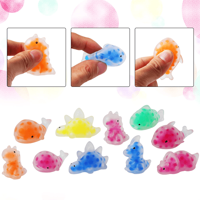 Squishy 24PCS Mini Squishy Stress Balls Fidget Toys, Dinosou