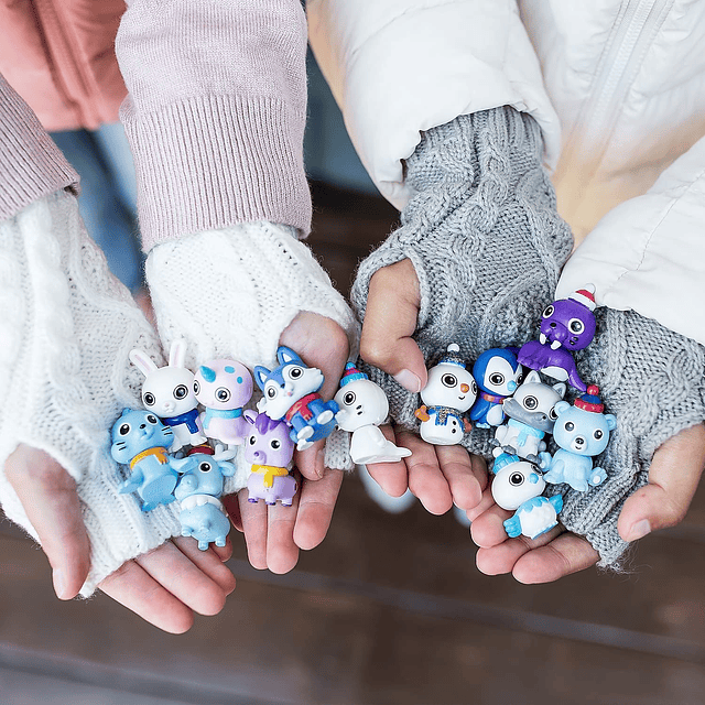 Squishy Playfoam Pals Snowy Friends, paquete de 2, Fidget, j