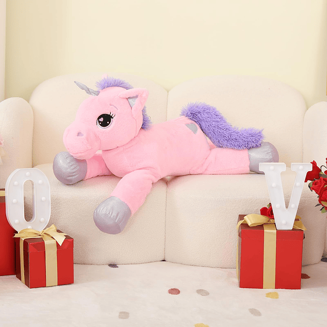 Squishy Almohada de peluche de unicornio grande de 24.0 in,