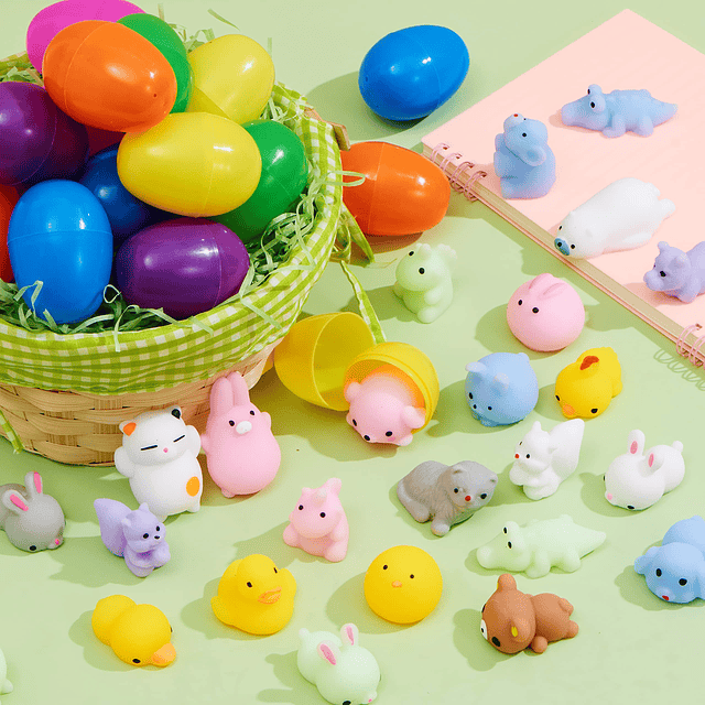 Squishy 36 huevos de Pascua precargados con juguetes Mochi S