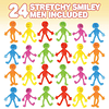 Squishy Stretchy Smile Face Men Paquete a granel de 24 Jugue