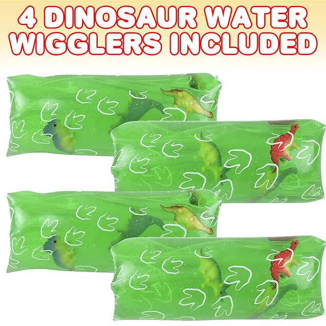 Squishy Jumbo Dinosaur Water Wigglers Juego de 4, juguetes i