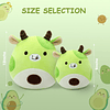 Squishy Almohada de peluche de vaca de aguacate, lindo anima