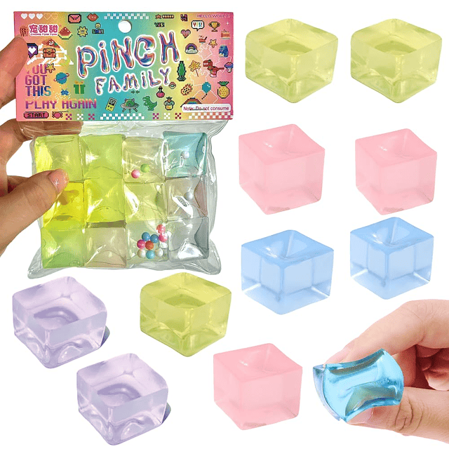 Squishy 12 bolas antiestrés para cubitos de hielo, regalos d