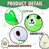 Squishy Almohada de felpa para gato de aguacate, lindo gato,