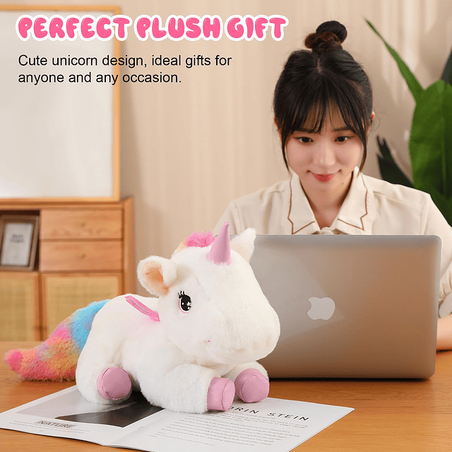 Squishy Lindos animales de peluche de unicornio con 4 bebés