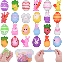 Squishy 24 PCS Pascua Mochi Squishy Toys Squishies Juguetes