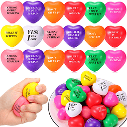 Squishy 48 Piezas Bolas de Estrés de Corazón Bola de Espuma