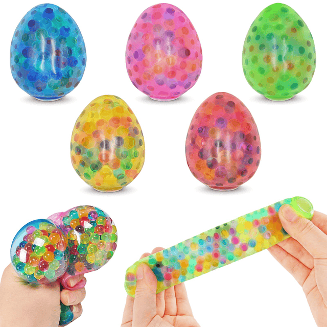 Squishy Paquete de 6 huevos de Pascua, bolas antiestrés, jug