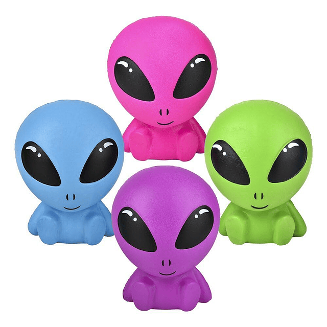 Squishy Cuatro 4 juguetes antiestrés alienígenas galácticos