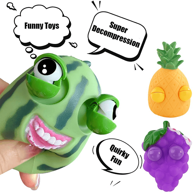 Squishy Juguetes para apretar frutas Pop Out Eyes Fidget San