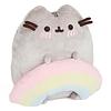 Squishy Pusheen con peluche arcoíris, animal de peluche para