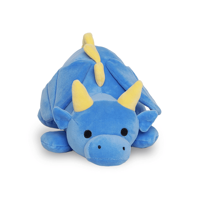 Squishy Peluche de dragón azul de 12 pulgadas, juguete de pe