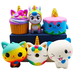 Squishy Yoaushy Juego de 6 juguetes Squishies aleatorios de