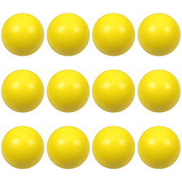 Squishy Kymqlyw 12 bolas de espuma amarilla para aliviar el