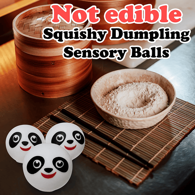 Squishy Mini Panda Dumpling Fidget Toys Bolas de estrés para