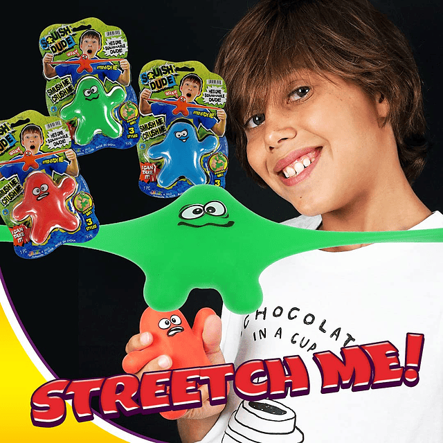 Squishy JARU Stretchy Guy 3 juguetes blandos Figuras de acci