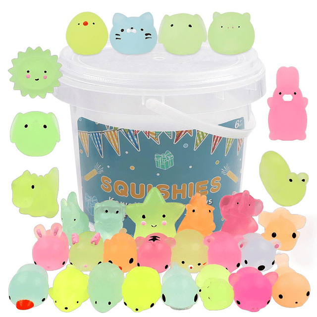 Squishy Paquete de 23 Squishies Mochi Squishy Toys que brill