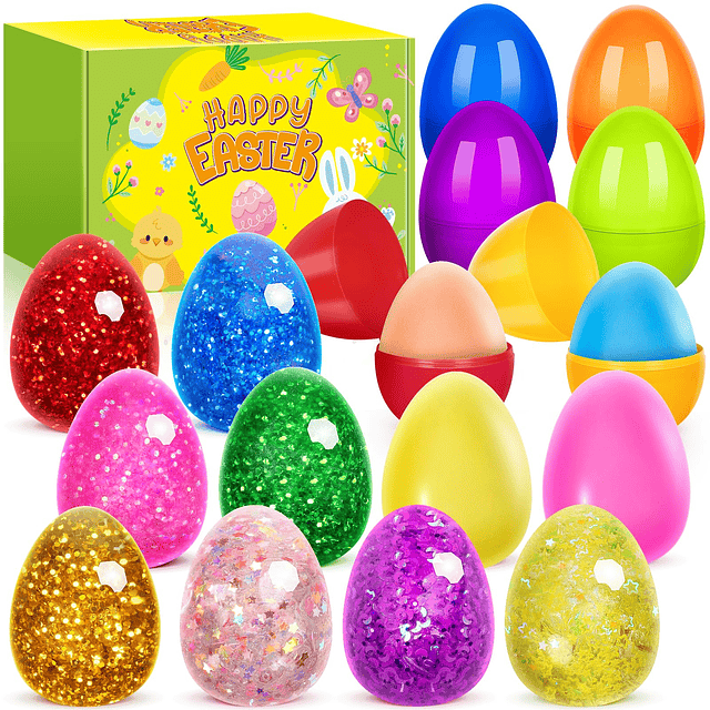 Squishy Paquete de 12 huevos de Pascua precargados con jugue