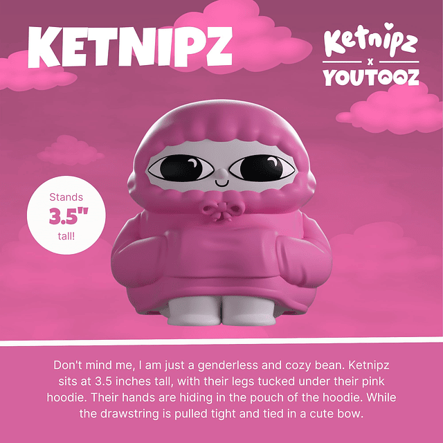 Squishy Figura de vinilo Youtooz Ketnipz de 3,5 pulgadas, di