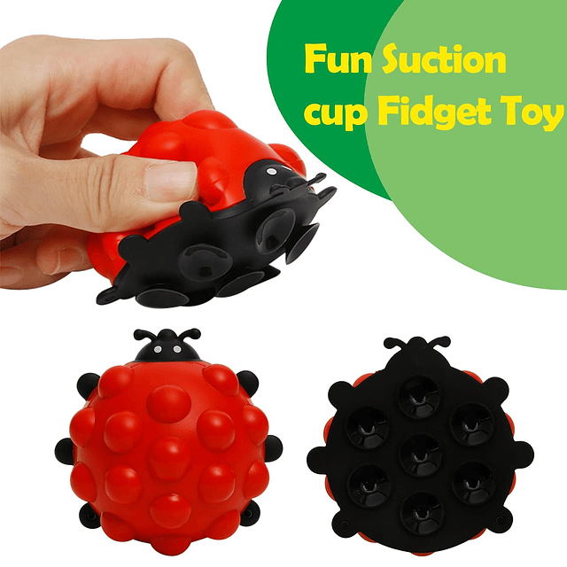 Squishy Pop Fidget Toy, 2 piezas de mariquita Squishies sens