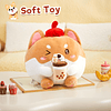 Squishy Shiba Inu Almohada de peluche con té de leche, jugue