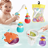 Squishy Juguetes de baño de pesca para niños de 1 a 3 años,