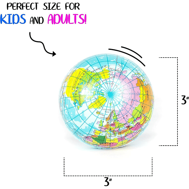Squishy Bolas antiestrés terrestres de 3 pulgadas, 1 docena