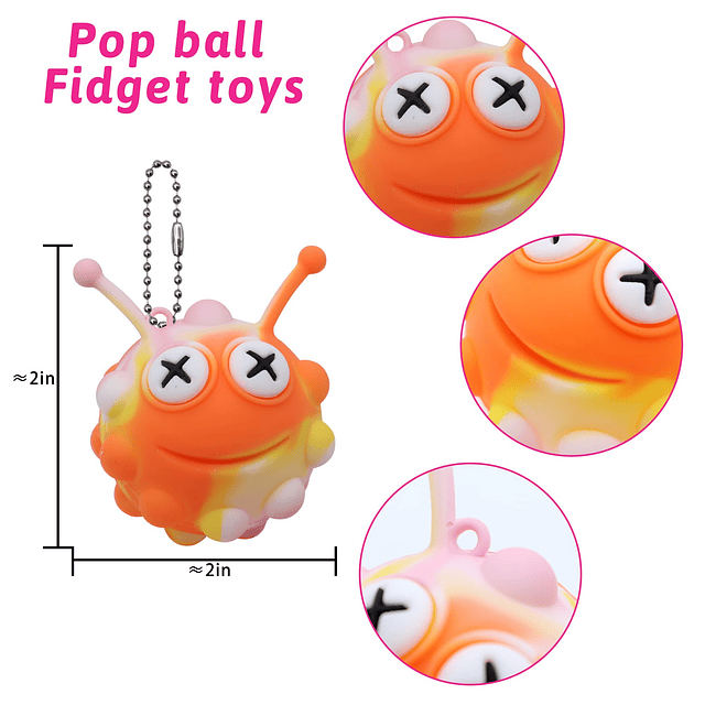 Squishy Paquete de 30 bolas de animales pop para fiestas par