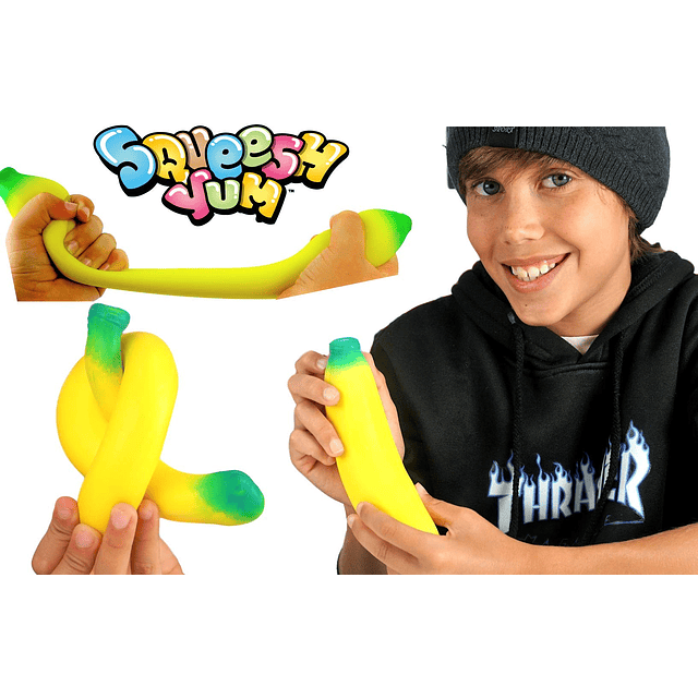 Squishy JARU Paquete de plátano y pelota hinchable súper elá