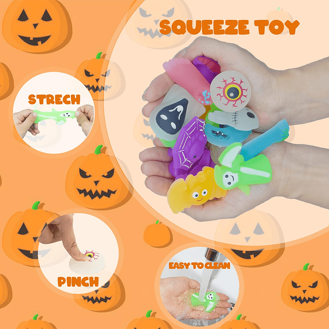 Squishy 32 piezas de juguetes blandos Mochi de Halloween, br