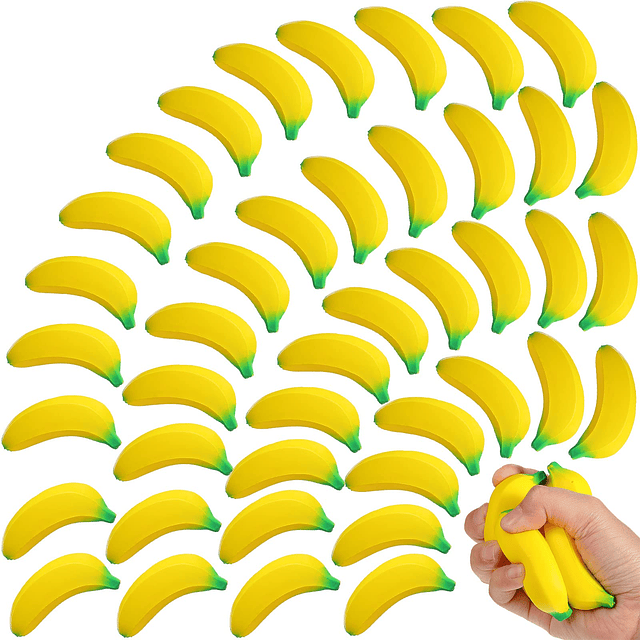 Squishy 50 Piezas Banana Stress Toy Banana Toy PU Pequeño El