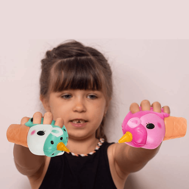 Squishy Squish Unicorn Ice Cream Toys para niños, juego de 4