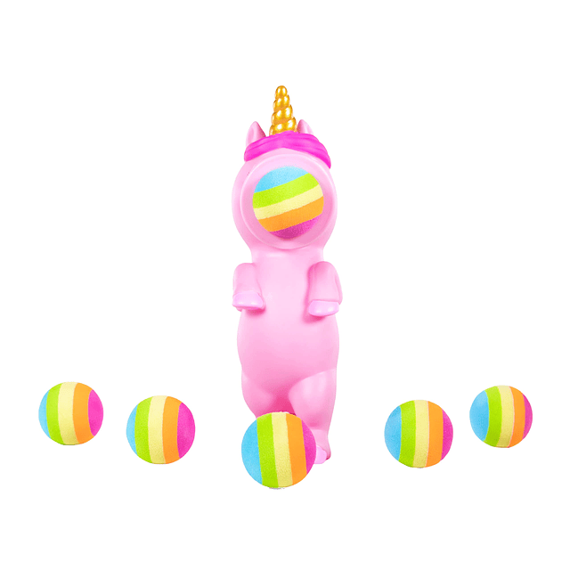 Squishy Juguete de bola de unicornio rosa, incluye 4 bolas d