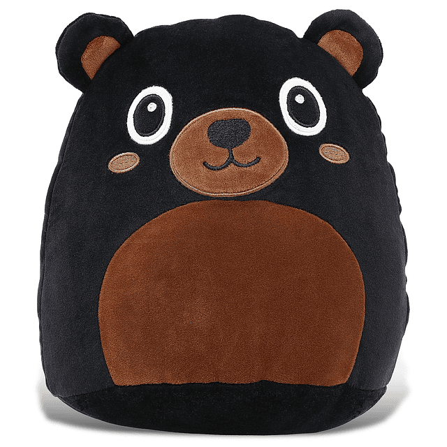 Squishy SnugMooshies Peluche de oso negro, diseño de animale