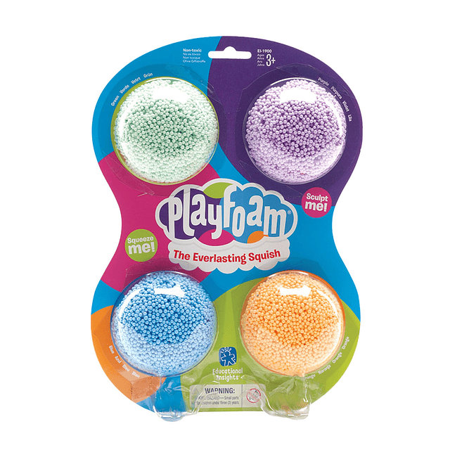 Squishy Educational Insights Playfoam Classic, paquete de 4,