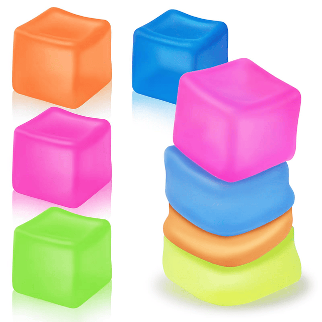 Squishy Paquete de 4 bolas blandas para cubos de estrés, bol