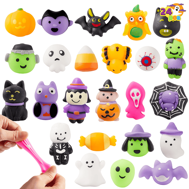 Squishy 24 piezas de juguetes blandos Mochi de Halloween, ju