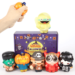 Squishy Paquete de 6 juguetes blandos de Halloween, bolas de