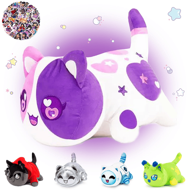 Squishy 61 piezas de peluche de gato de 11 pulgadas + 60 peg